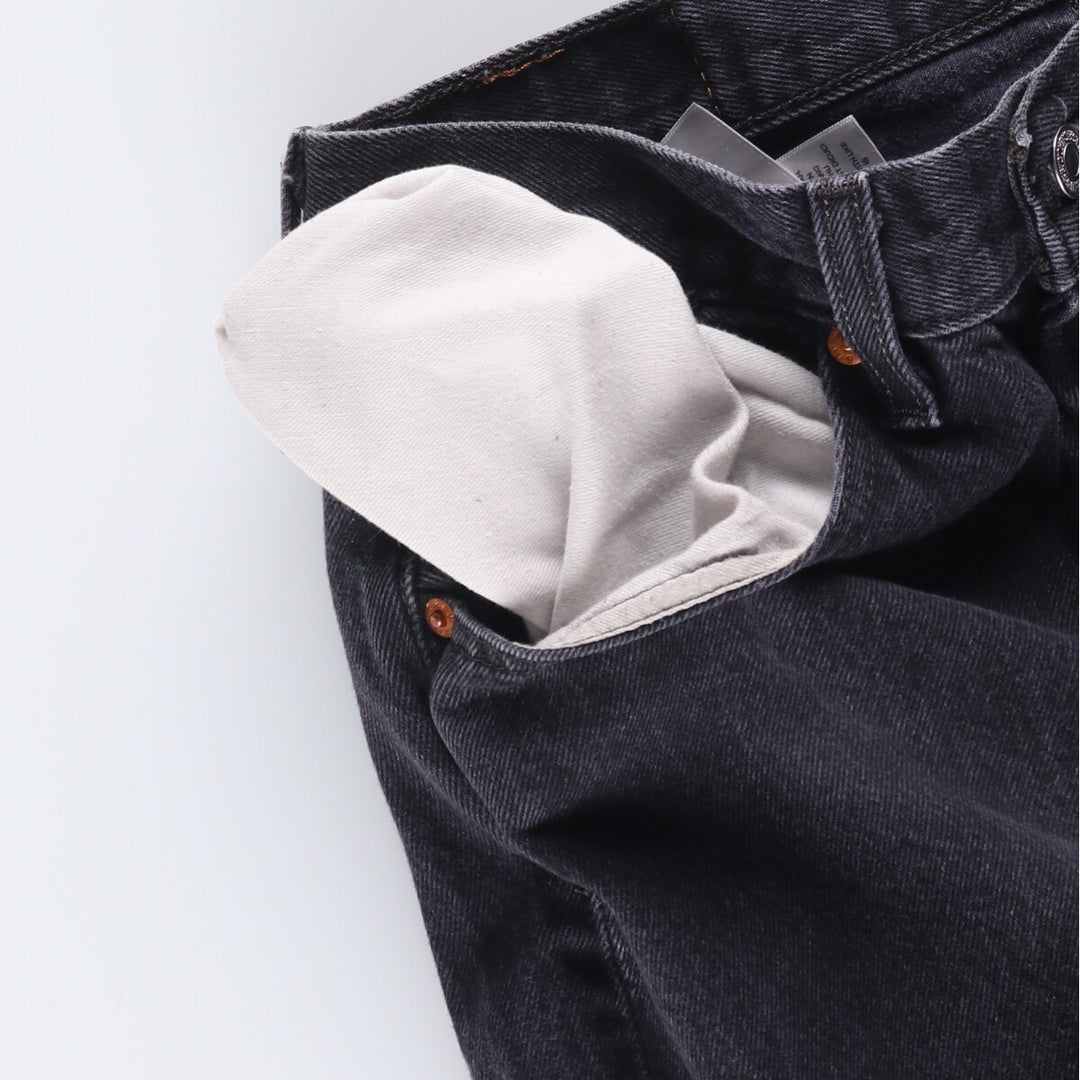 Levi's 501 Black Denim Straight Denim Pants Men's W31 equivalent cotton black type Vintage Second Hand