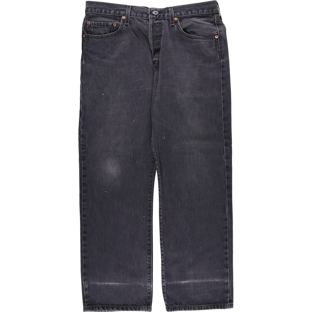 Levi's 501 Black Denim Straight Denim Pants for Men, W33 equivalent cotton black type Vintage Second Hand