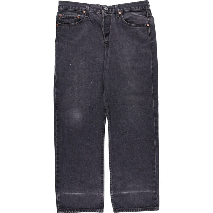 Levi's 501 Black Denim Straight Denim Pants for Men, W33 equivalent cotton black type Vintage Second Hand