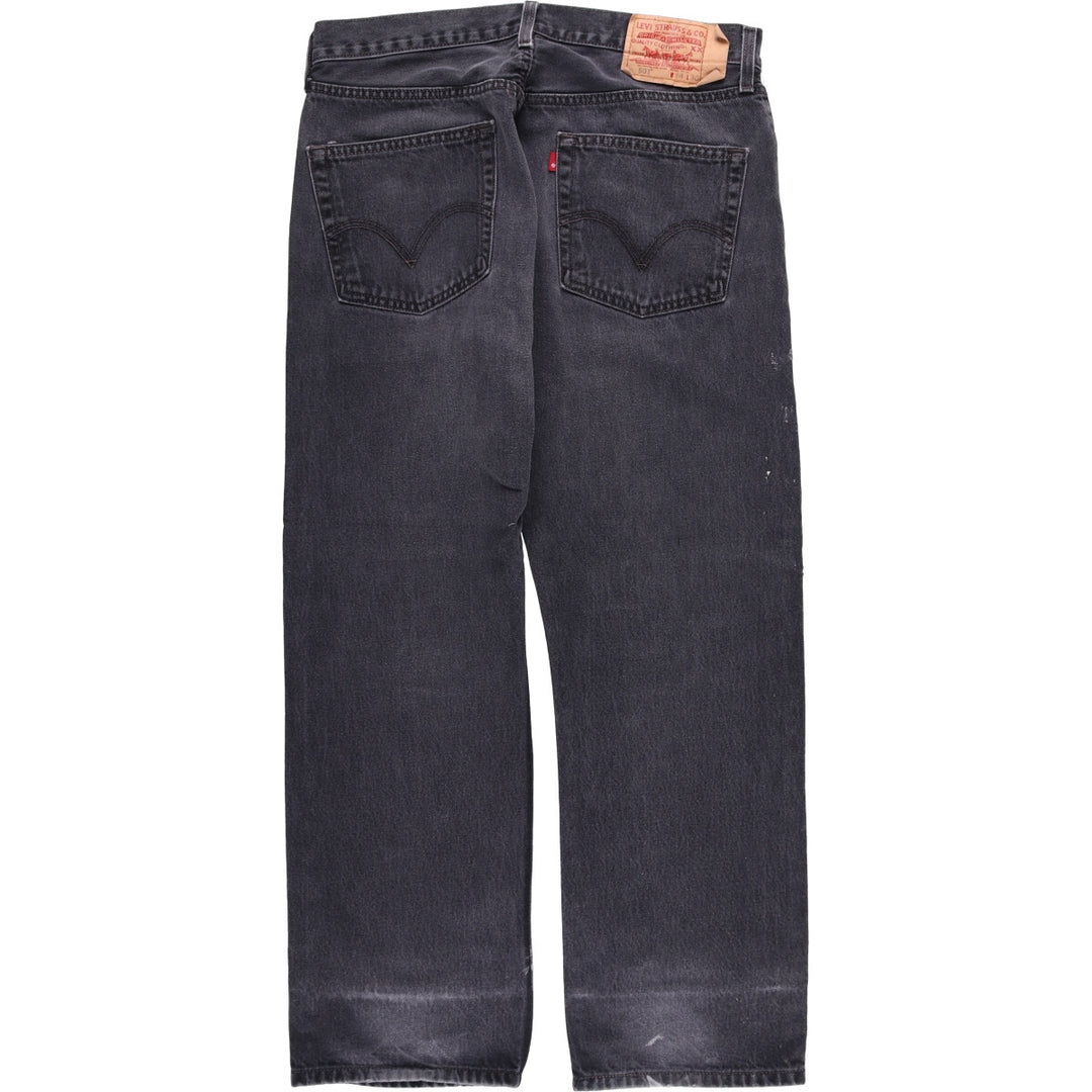 Levi's 501 Black Denim Straight Denim Pants for Men, W33 equivalent cotton black type Vintage Second Hand