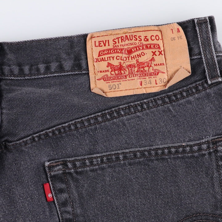 Levi's 501 Black Denim Straight Denim Pants for Men, W33 equivalent cotton black type Vintage Second Hand