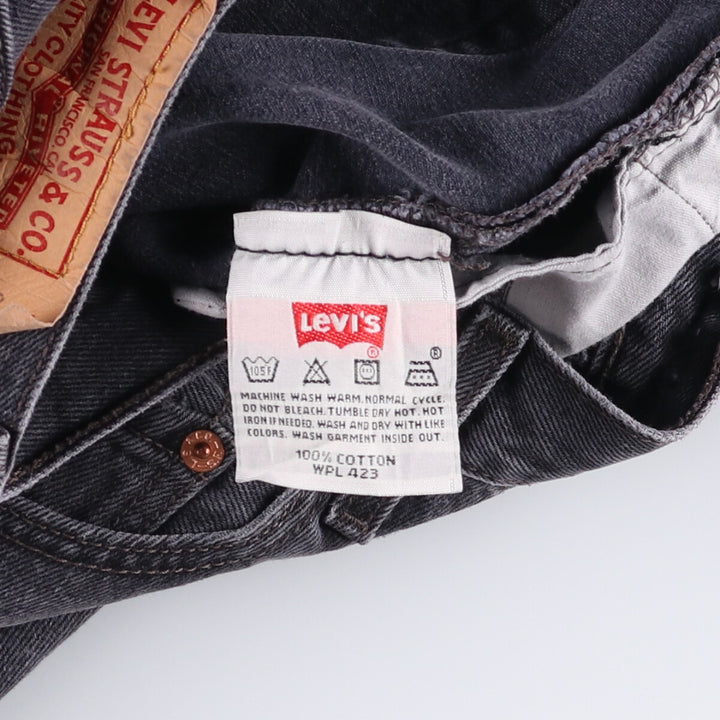 Levi's 501 Black Denim Straight Denim Pants for Men, W33 equivalent cotton black type Vintage Second Hand