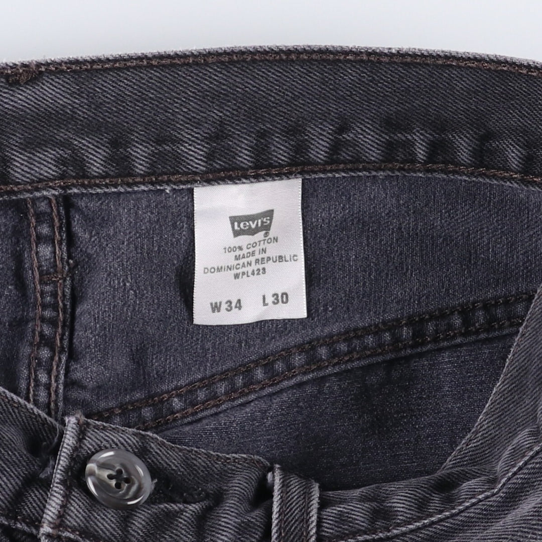 Levi's 501 Black Denim Straight Denim Pants for Men, W33 equivalent cotton black type Vintage Second Hand