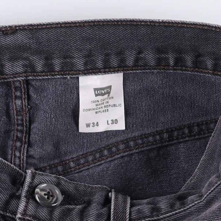 Levi's 501 Black Denim Straight Denim Pants for Men, W33 equivalent cotton black type Vintage Second Hand