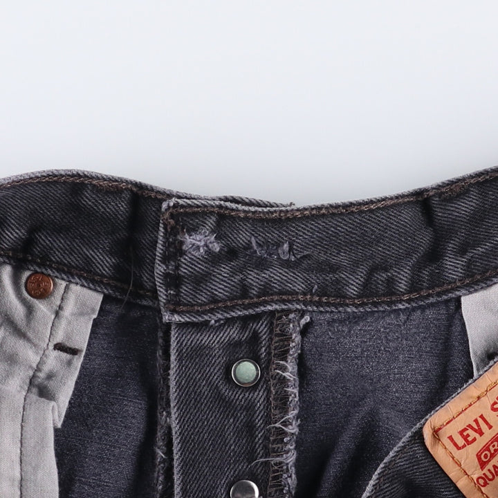 Levi's 501 Black Denim Straight Denim Pants for Men, W33 equivalent cotton black type Vintage Second Hand