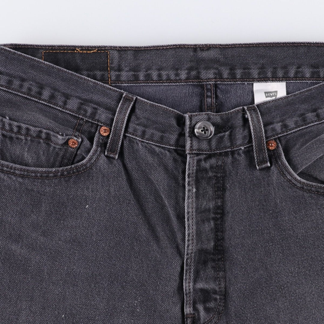 Levi's 501 Black Denim Straight Denim Pants for Men, W33 equivalent cotton black type Vintage Second Hand