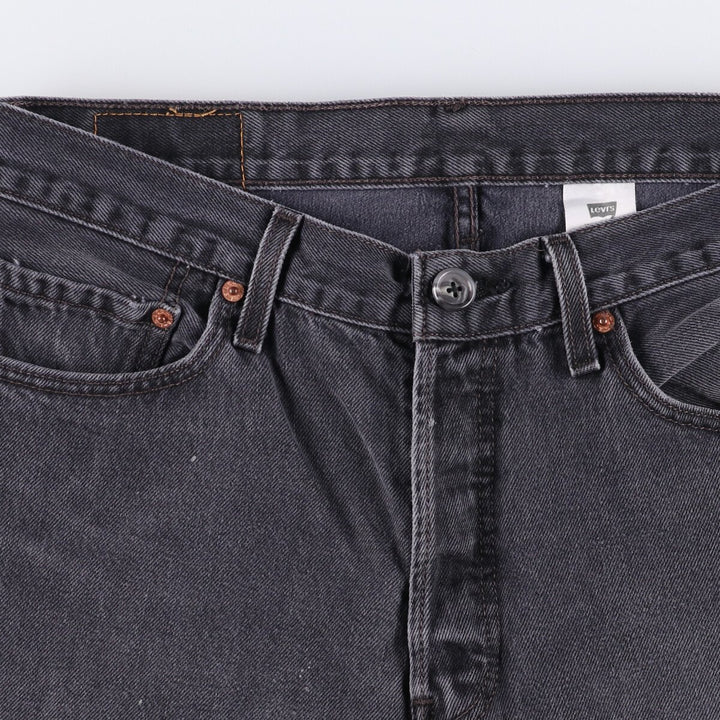 Levi's 501 Black Denim Straight Denim Pants for Men, W33 equivalent cotton black type Vintage Second Hand