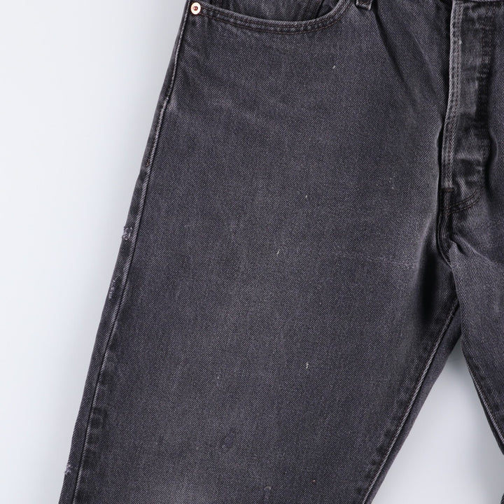 Levi's 501 Black Denim Straight Denim Pants for Men, W33 equivalent cotton black type Vintage Second Hand