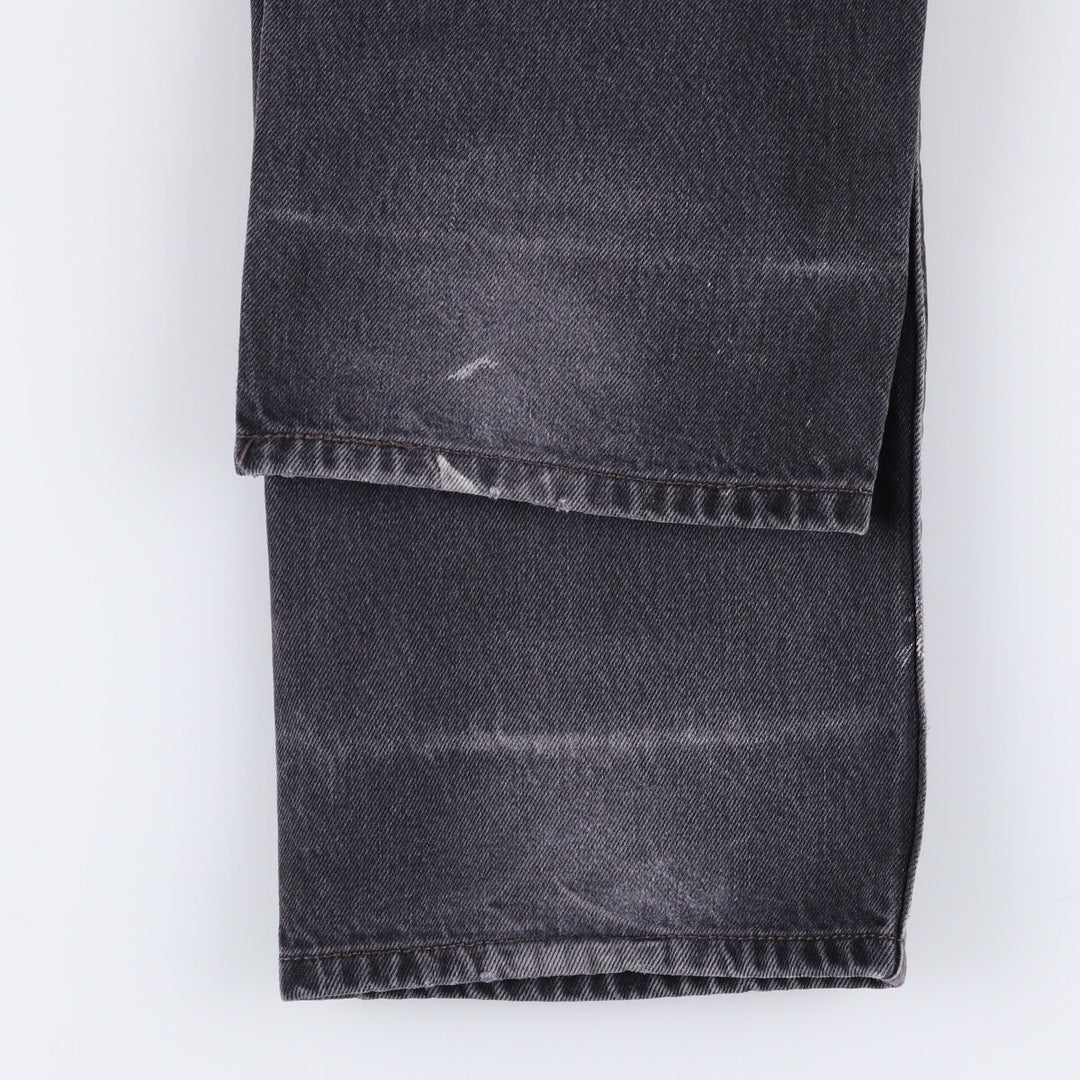 Levi's 501 Black Denim Straight Denim Pants for Men, W33 equivalent cotton black type Vintage Second Hand