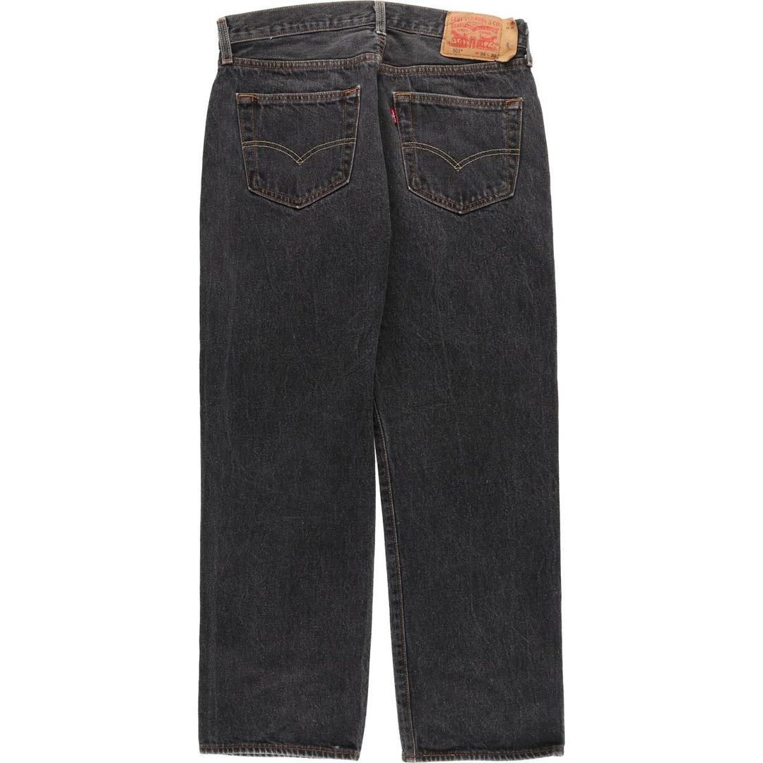 Levi's 501 Black Denim Straight Denim Pants Men's W31 equivalent cotton black type Vintage Second Hand