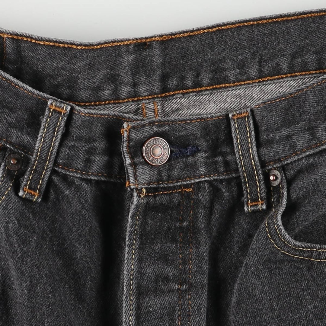 Levi's 501 Black Denim Straight Denim Pants Men's W31 equivalent cotton black type Vintage Second Hand