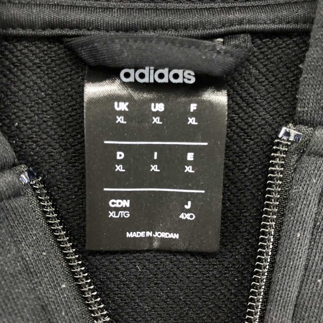 Adidas Sweat Full Zip Hoodie Men's XL polyester black type Vintage Second Hand