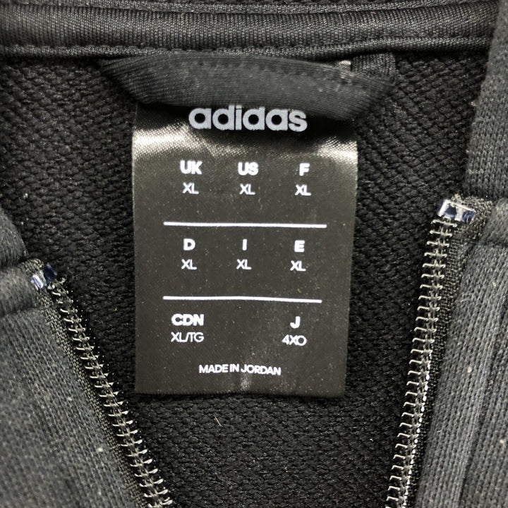 Adidas Sweat Full Zip Hoodie Men's XL polyester black type Vintage Second Hand