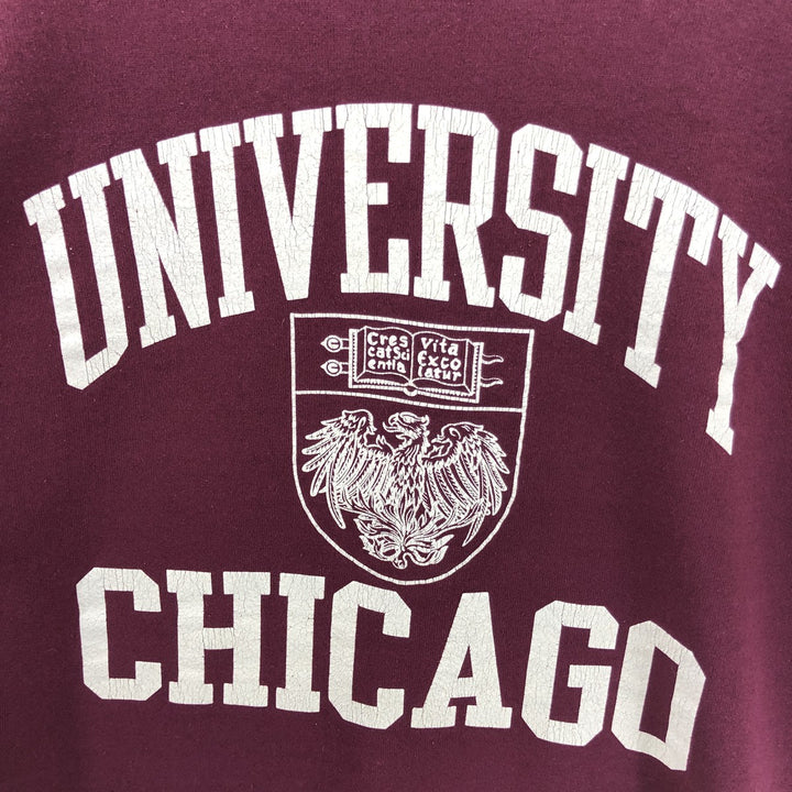 90'S GEAR College Sweatshirt, Made in USA, Men's XL, Vintage polyester wine-red Vintage Second Hand