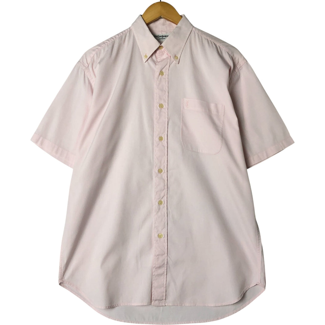 Yves Saint Laurent POUR HOMME short-sleeved button-down shirt, men's size L cotton pink type Vintage Second Hand