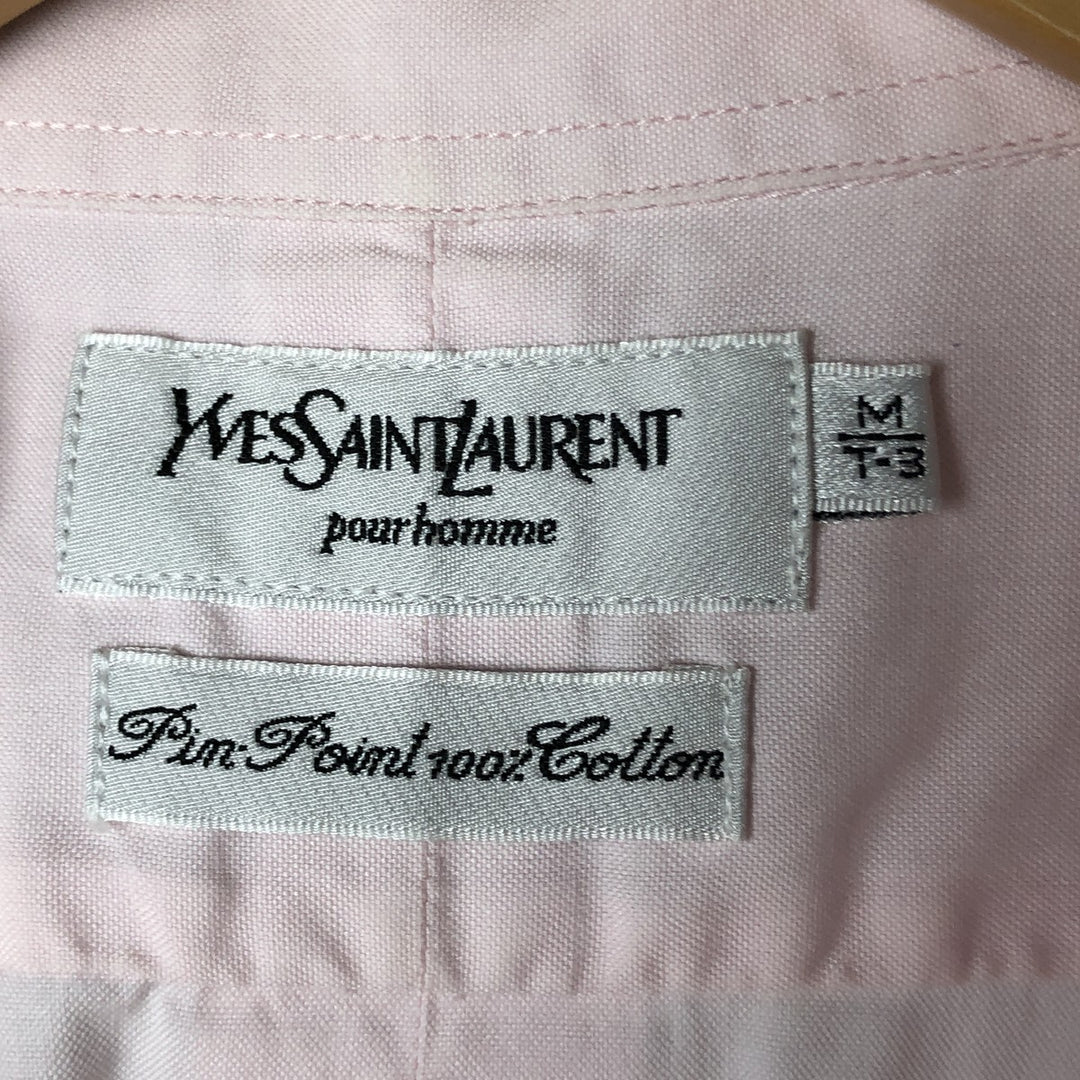 Yves Saint Laurent POUR HOMME short-sleeved button-down shirt, men's size L cotton pink type Vintage Second Hand