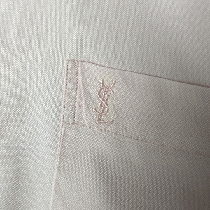 Yves Saint Laurent POUR HOMME short-sleeved button-down shirt, men's size L cotton pink type Vintage Second Hand