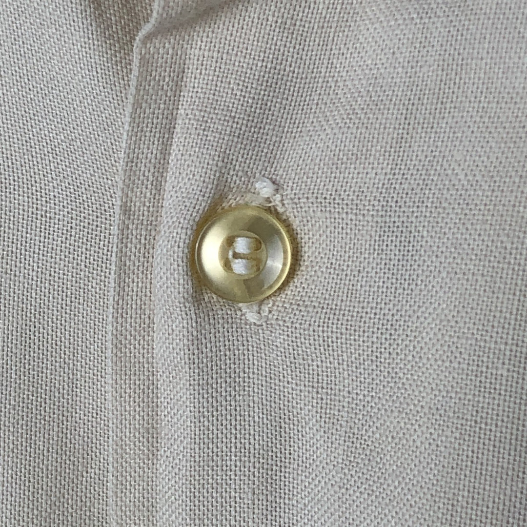 60s-70'S Fruit of the Room short sleeve button down shirt, men's size L unclear Beige type Vintage Second Hand
