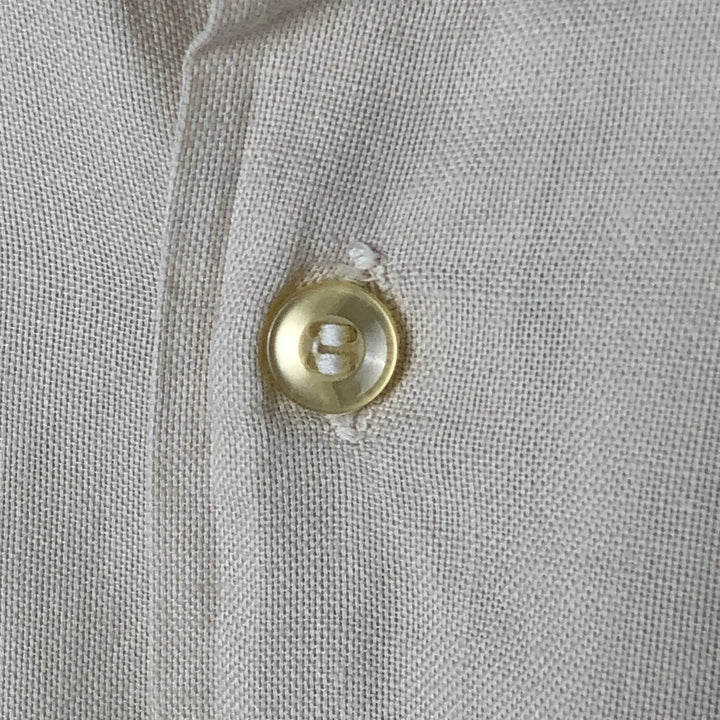 60s-70'S Fruit of the Room short sleeve button down shirt, men's size L unclear Beige type Vintage Second Hand
