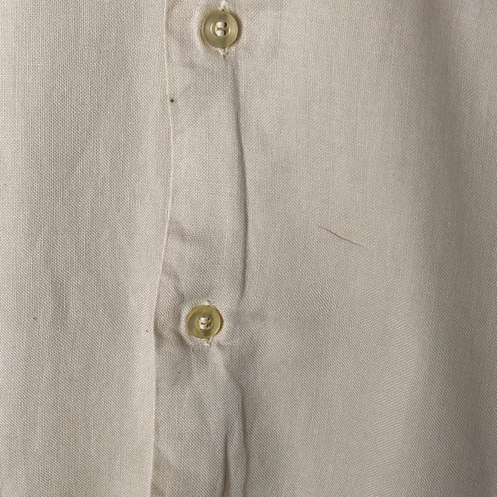 60s-70'S Fruit of the Room short sleeve button down shirt, men's size L unclear Beige type Vintage Second Hand