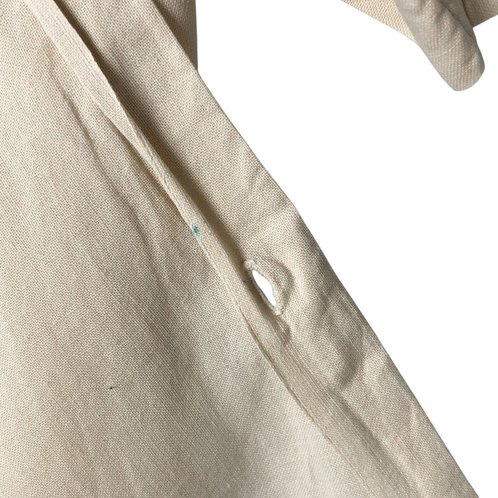60s-70'S Fruit of the Room short sleeve button down shirt, men's size L unclear Beige type Vintage Second Hand