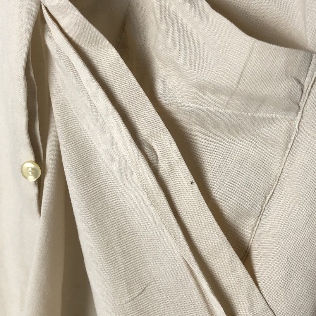 60s-70'S Fruit of the Room short sleeve button down shirt, men's size L unclear Beige type Vintage Second Hand