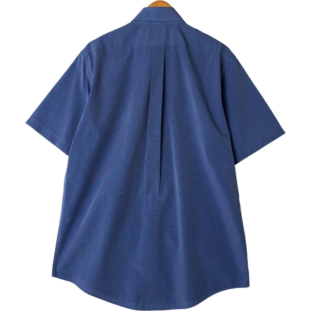Brooks Brothers 346 short sleeve button-down shirt, men's size L cotton blue type Vintage Second Hand