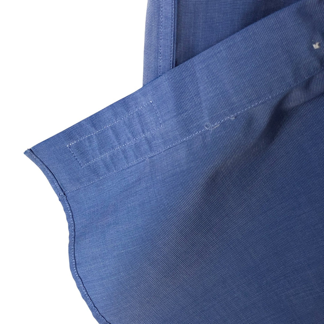 Brooks Brothers 346 short sleeve button-down shirt, men's size L cotton blue type Vintage Second Hand