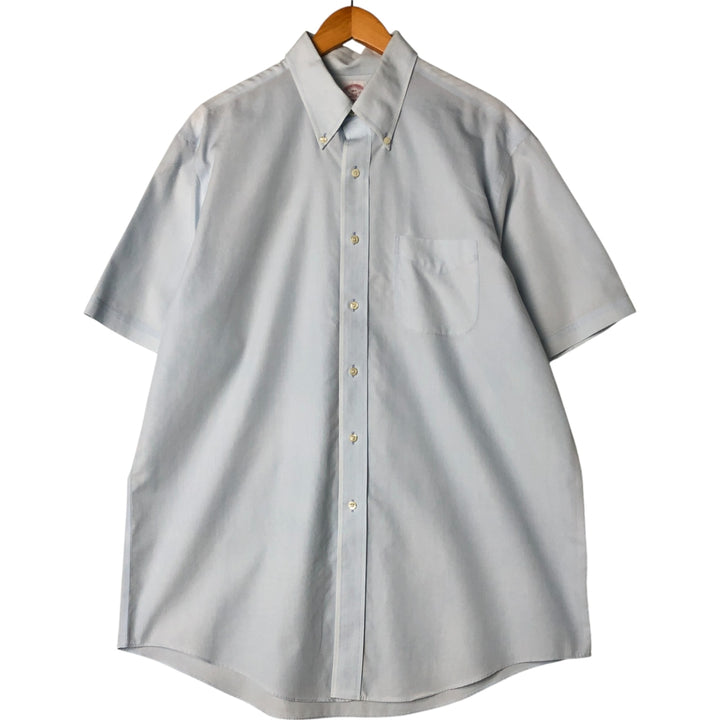 Brooks Brothers 346 short sleeve button-down shirt, men's size L cotton Blue type light blue Vintage Second Hand