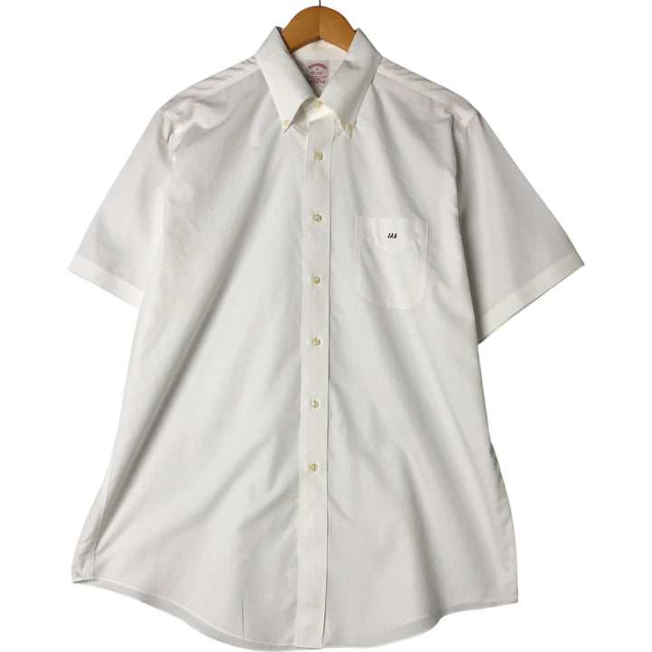 Brooks Brothers Est.1818 short sleeve button-down shirt, men's size L cotton white type Vintage Second Hand