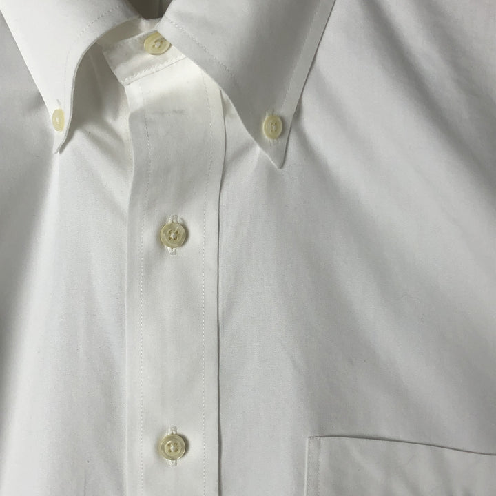 Brooks Brothers Est.1818 short sleeve button-down shirt, men's size L cotton white type Vintage Second Hand