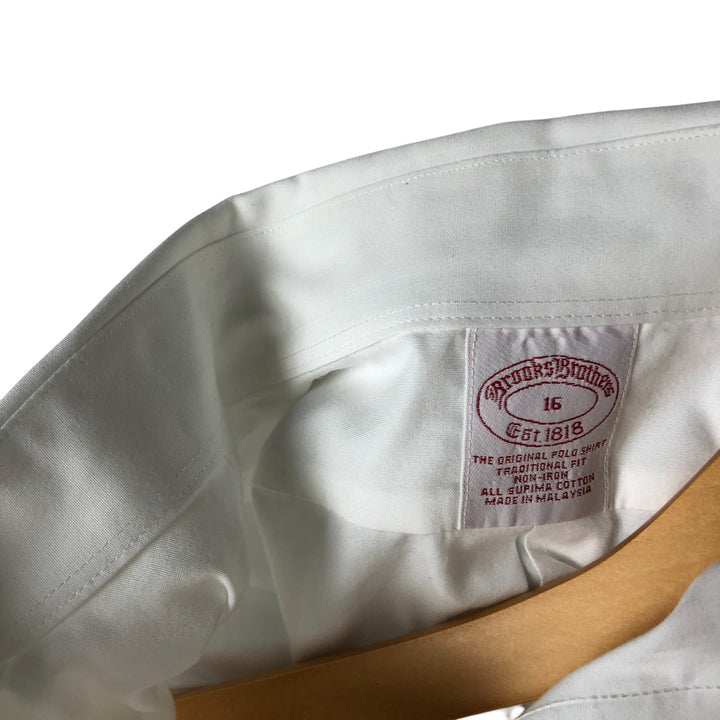 Brooks Brothers Est.1818 short sleeve button-down shirt, men's size L cotton white type Vintage Second Hand