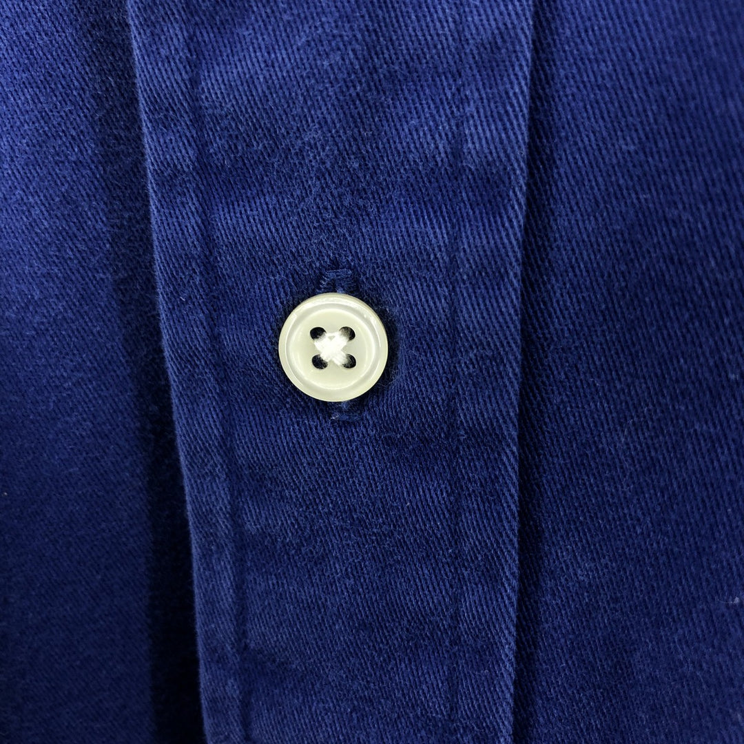 Ralph Lauren BLAKE long sleeve button down shirt, men's size L cotton navy blue type Vintage Second Hand