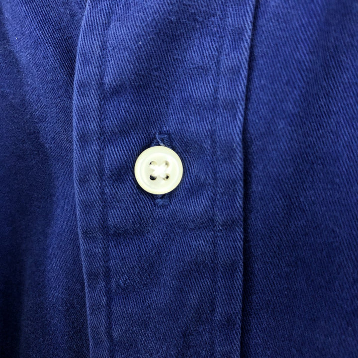 Ralph Lauren BLAKE long sleeve button down shirt, men's size L cotton navy blue type Vintage Second Hand