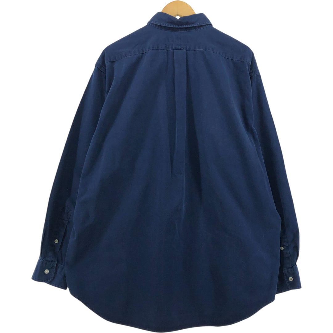 Ralph Lauren BLAKE long sleeve button down shirt, men's XL size cotton navy blue type Vintage Second Hand