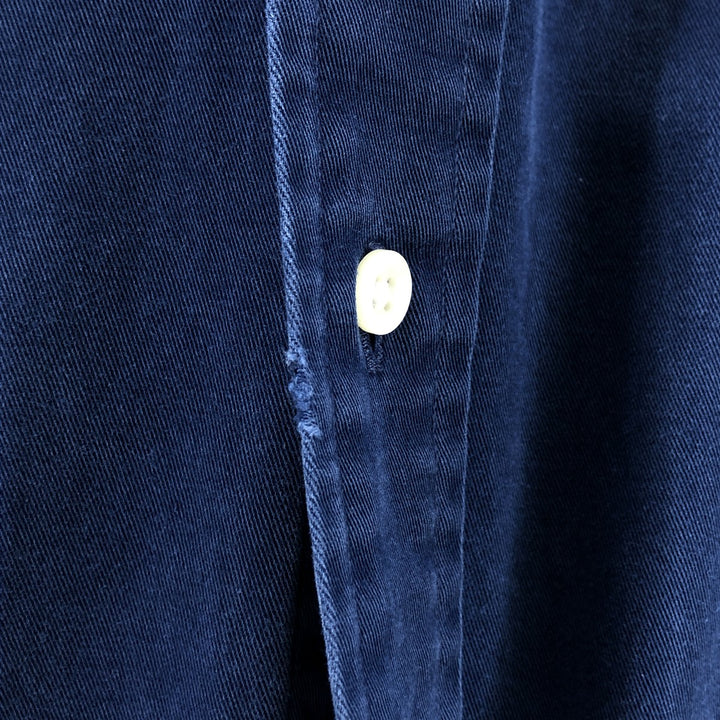 Ralph Lauren BLAKE long sleeve button down shirt, men's XL size cotton navy blue type Vintage Second Hand