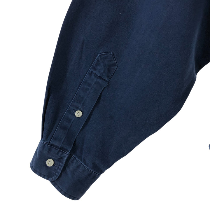 Ralph Lauren BLAKE long sleeve button down shirt, men's XL size cotton navy blue type Vintage Second Hand