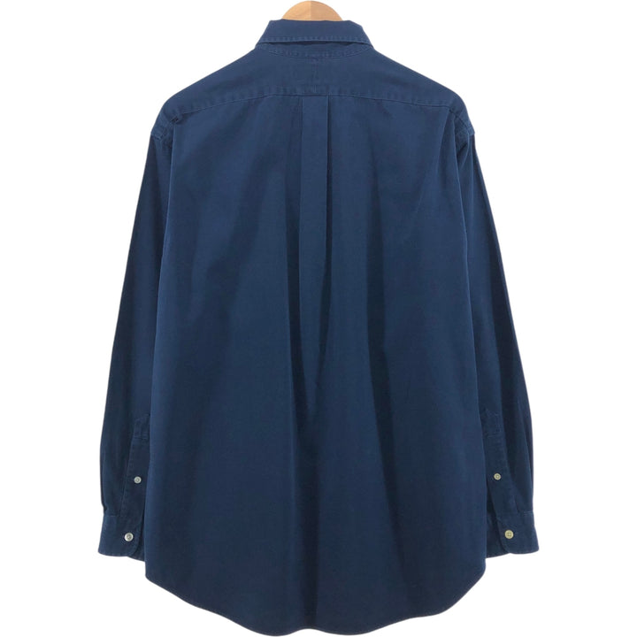 Ralph Lauren BLAKE long sleeve button down shirt, men's size L cotton navy blue type Vintage Second Hand