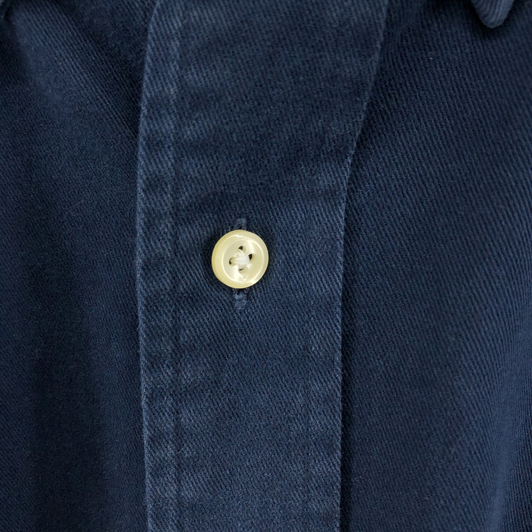 Ralph Lauren BLAKE long sleeve button down shirt, men's size L cotton navy blue type Vintage Second Hand
