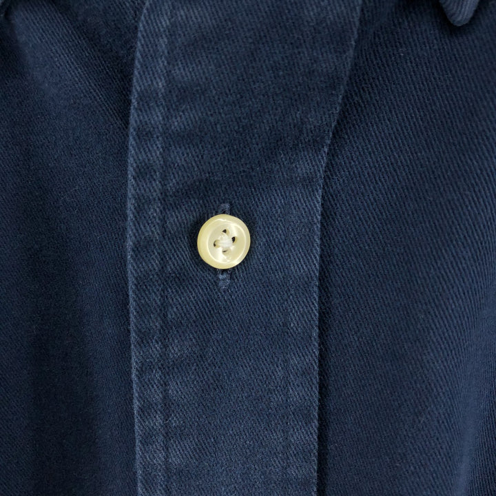 Ralph Lauren BLAKE long sleeve button down shirt, men's size L cotton navy blue type Vintage Second Hand