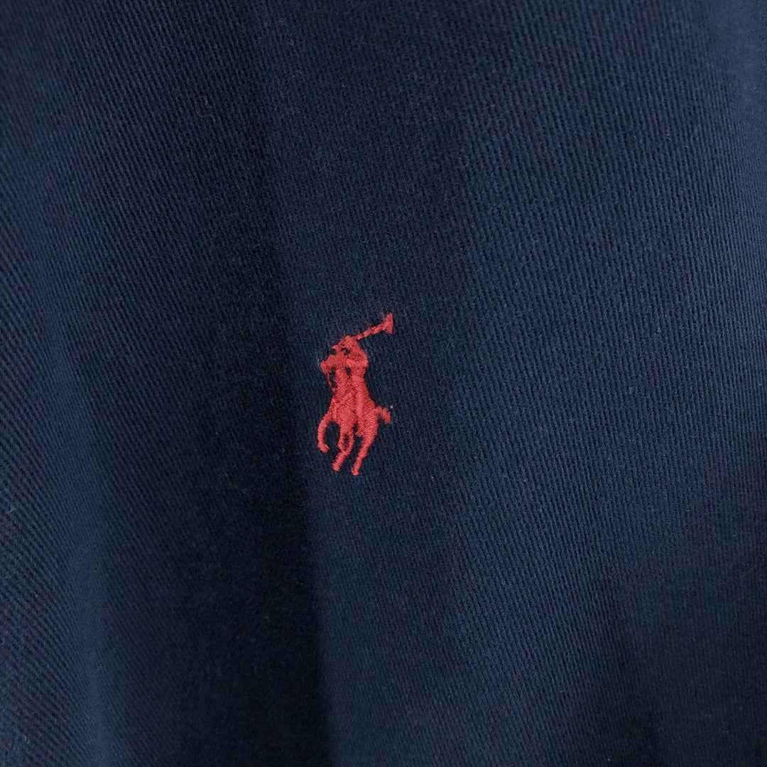 Ralph Lauren BLAKE long sleeve button down shirt, men's size L cotton navy blue type Vintage Second Hand