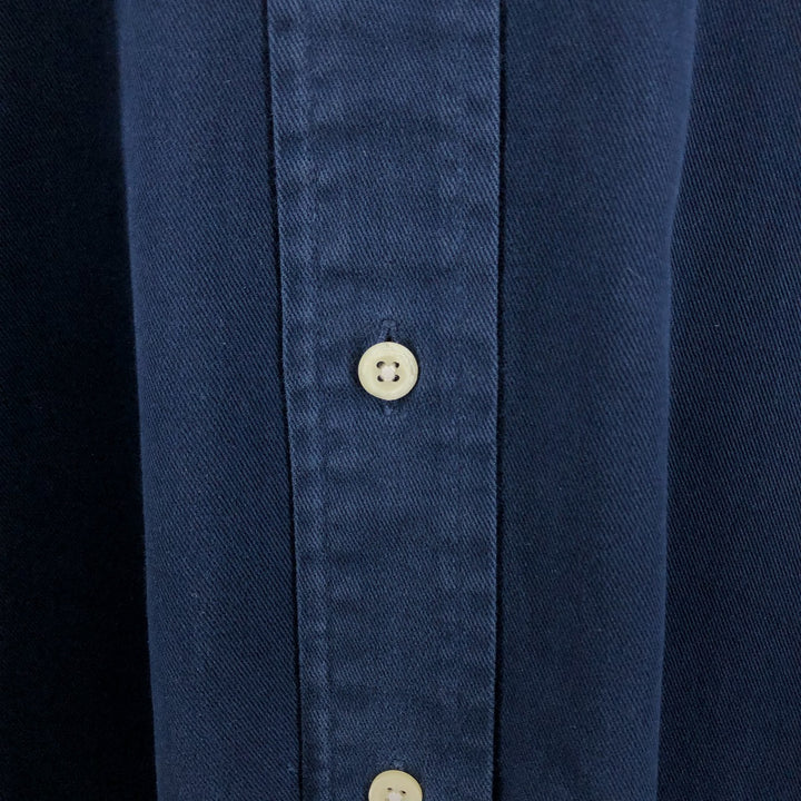 Ralph Lauren BLAKE long sleeve button down shirt, men's size L cotton navy blue type Vintage Second Hand