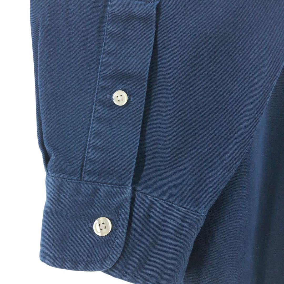 Ralph Lauren BLAKE long sleeve button down shirt, men's size L cotton navy blue type Vintage Second Hand