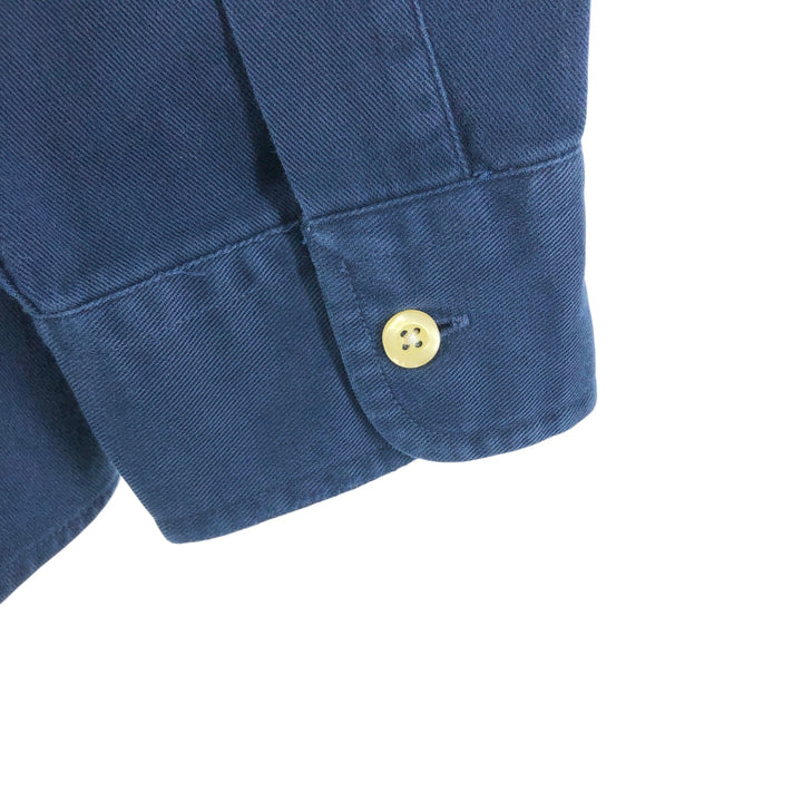 Ralph Lauren BLAKE long sleeve button down shirt, men's size L cotton navy blue type Vintage Second Hand