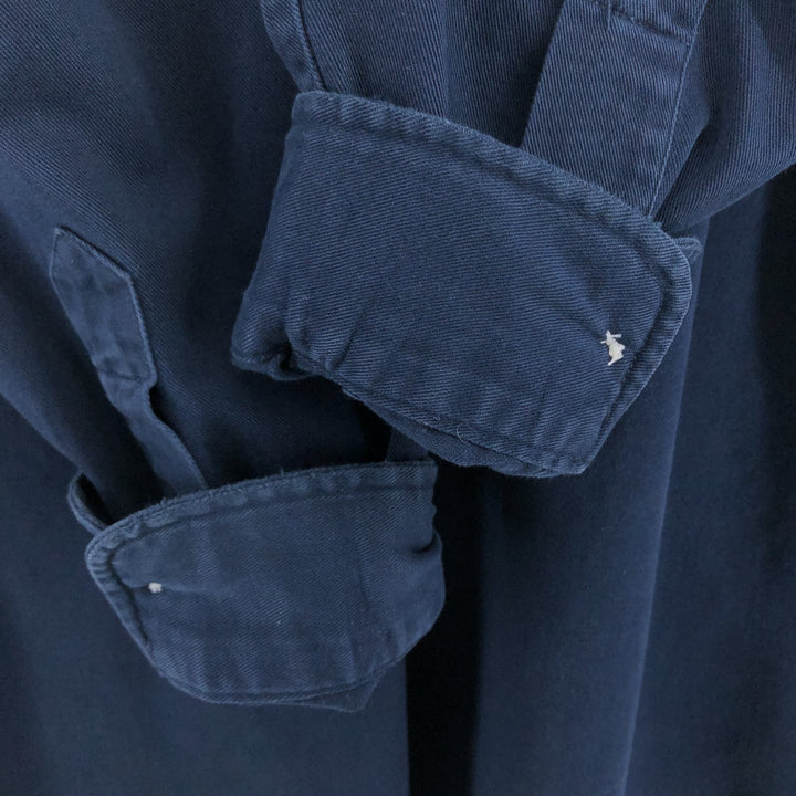 Ralph Lauren BLAKE long sleeve button down shirt, men's size L cotton navy blue type Vintage Second Hand