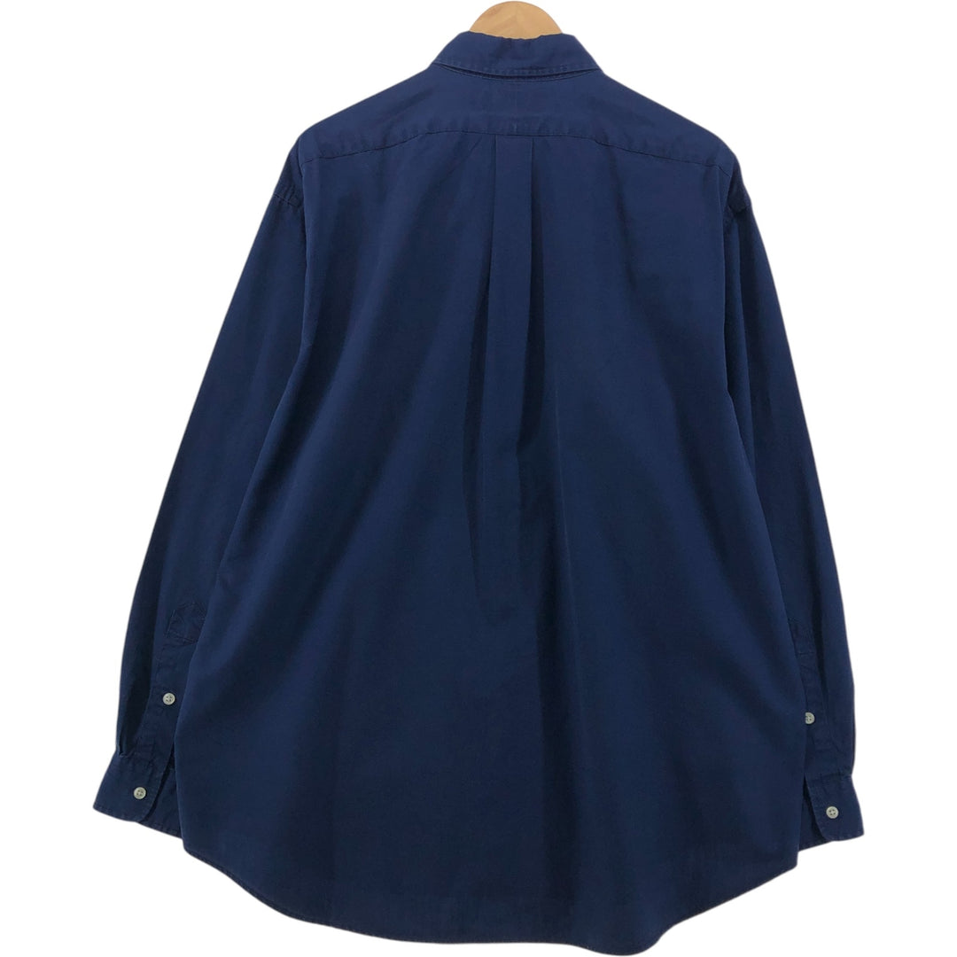 Ralph Lauren BLAKE long sleeve button down shirt, men's XL size cotton navy blue type Vintage Second Hand