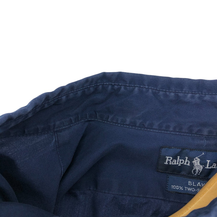 Ralph Lauren BLAKE long sleeve button down shirt, men's XL size cotton navy blue type Vintage Second Hand
