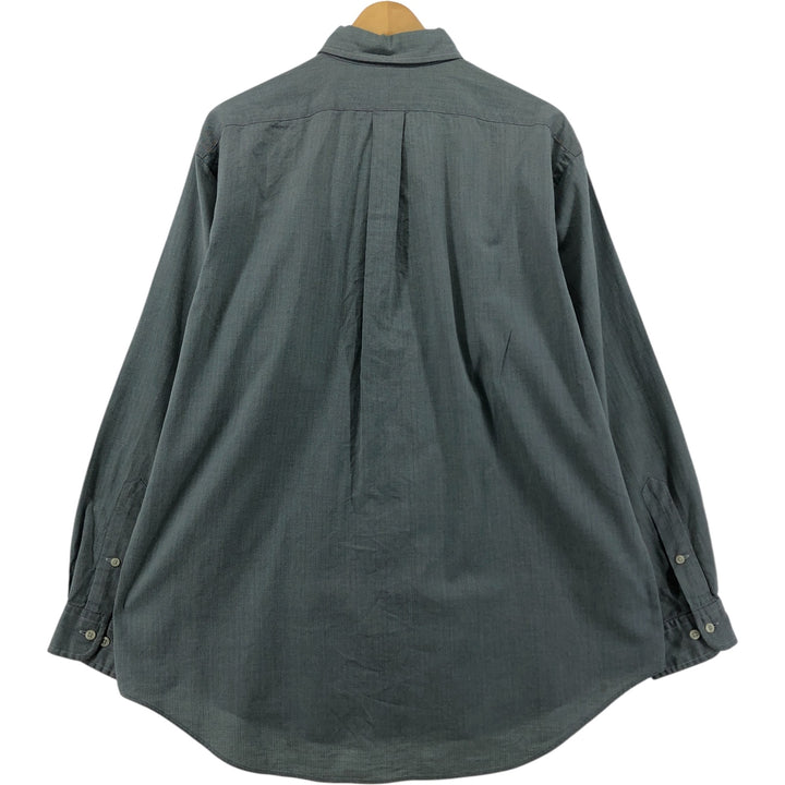 Ralph Lauren YARMOUTH long sleeve button down shirt, men's size L cotton green type Vintage Second Hand