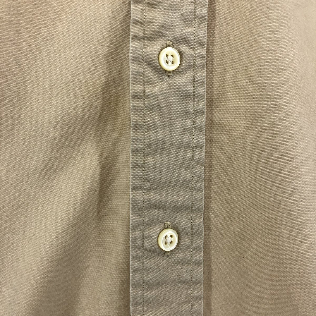 Ralph Lauren BLAKE long sleeve button down shirt, men's size M cotton Khaki type beige Vintage Second Hand