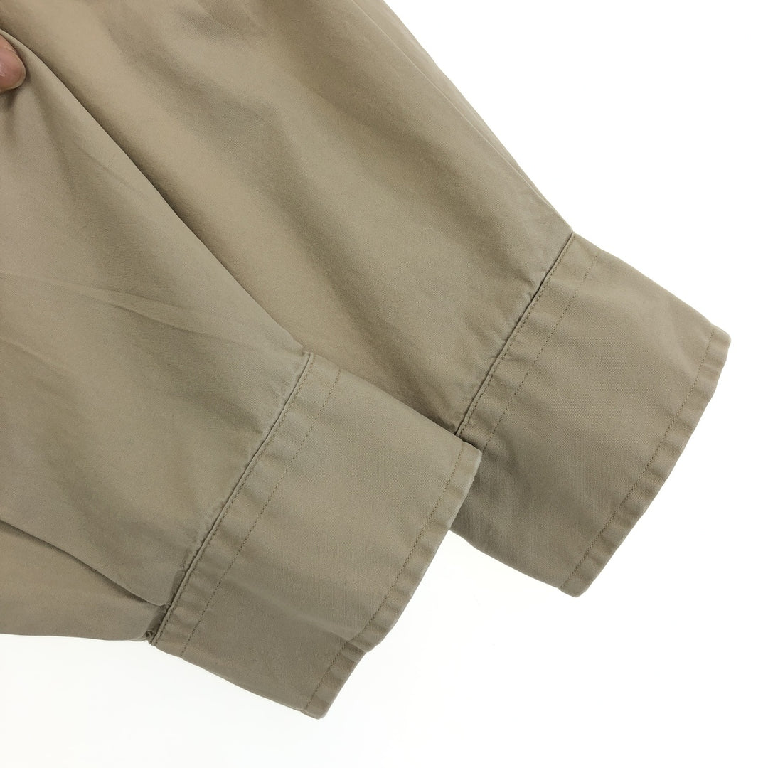 Ralph Lauren BLAKE long sleeve button down shirt, men's size M cotton Khaki type beige Vintage Second Hand